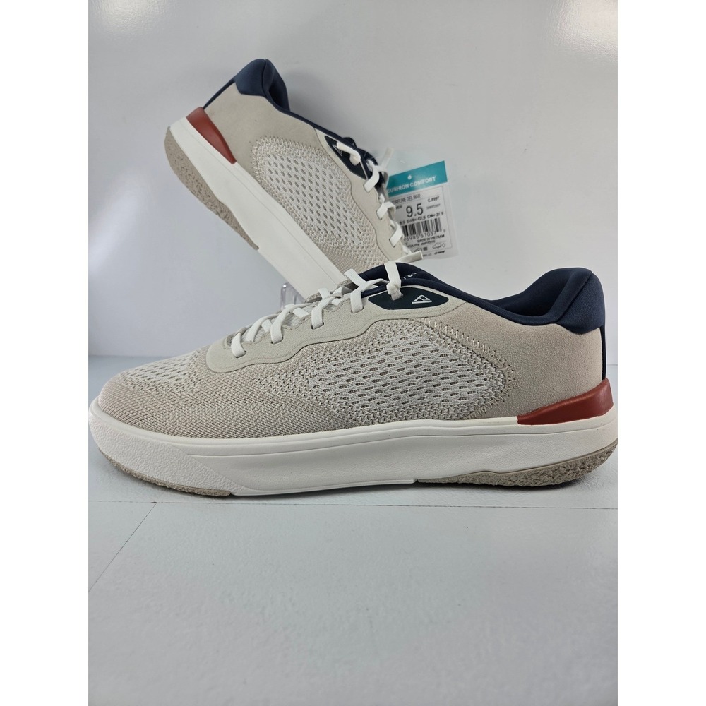 Reef Shoreline Del Mar Mens Sneakers Tan White Navy CJ8997 Size 9.5 NEW